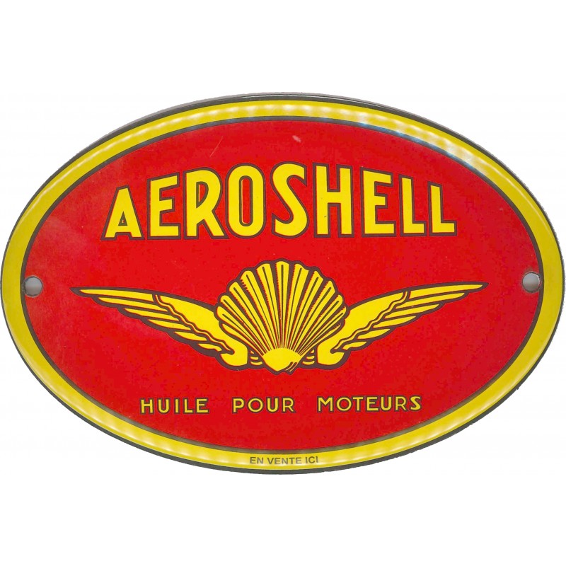 Plaque émaillée AEROSHELL  (80x120mm)